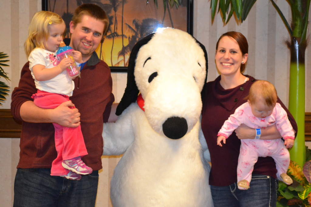 Family with Snoopy