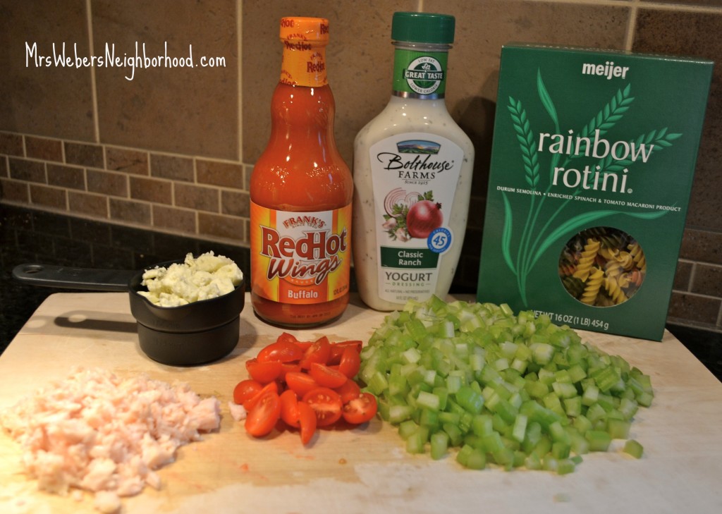 Buffalo Chicken Pasta Salad Ingredients