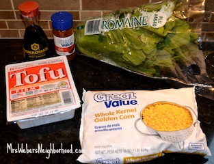 Tofu Lettuce Wraps - Ingredients