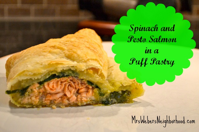 Spinach and Pesto Salmon in a Puff Pastry