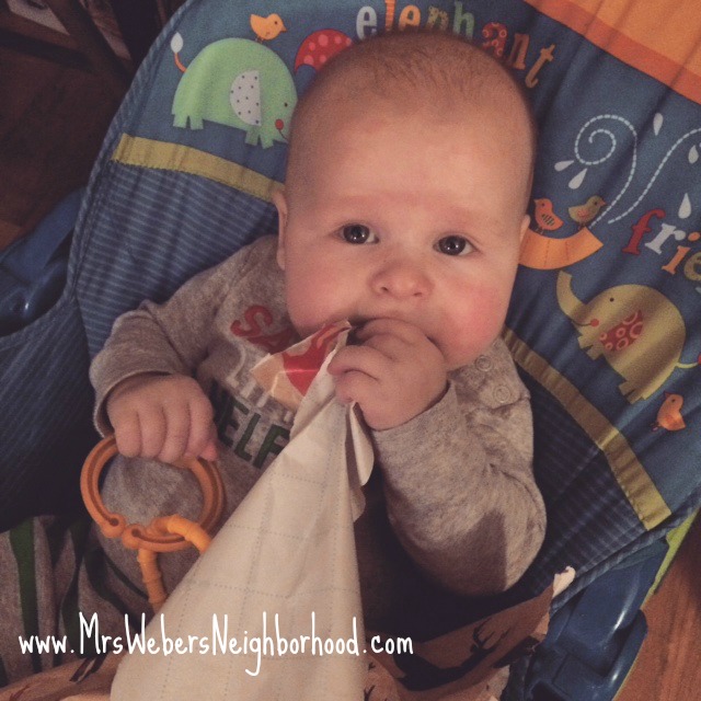 Things I've Realized as a Third Time Mom - Baby with wrapping paper