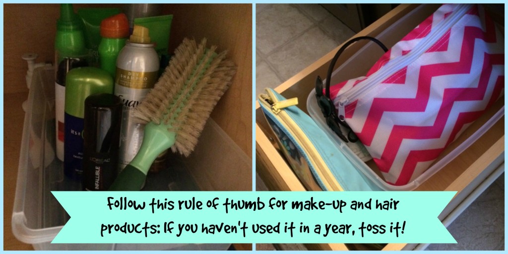 Spring Cleaning Bathroom - Hair and Make-up Tip
