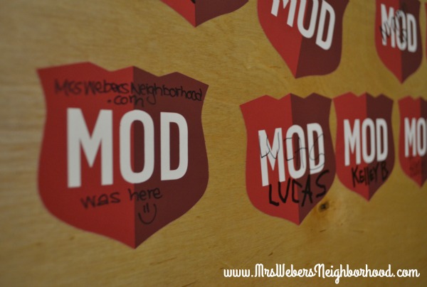 MOD Pizza Sticker Wall