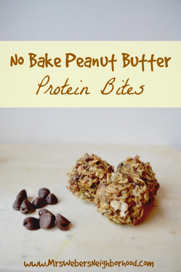No Bake Peanut Butter Protein Bites