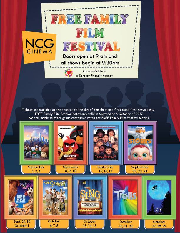 NCG FREE Family Film Festival - Fall 2017