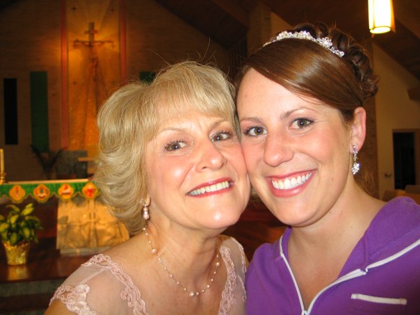 My mom and I before my wedding in 2008