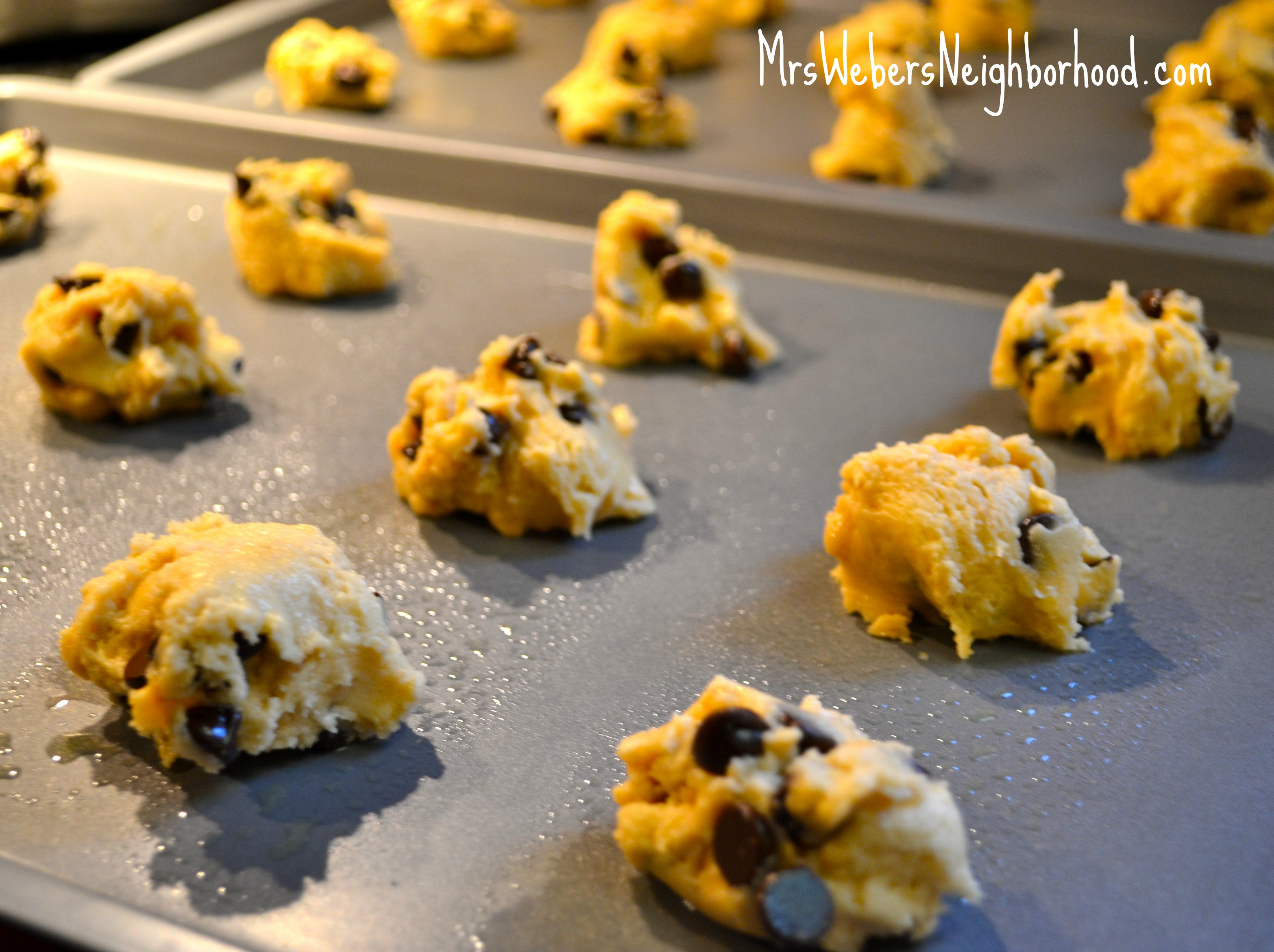 Cookies on pan Mrs. er's Neighborhood